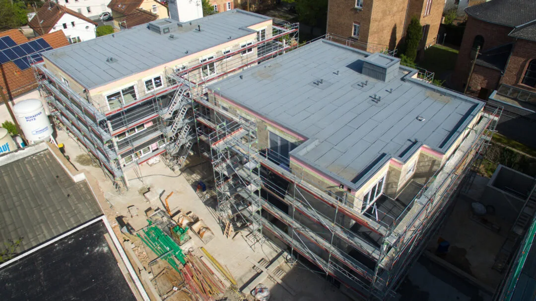 Luftaufnahme eines Neubauprojekts in der Region Koblenz