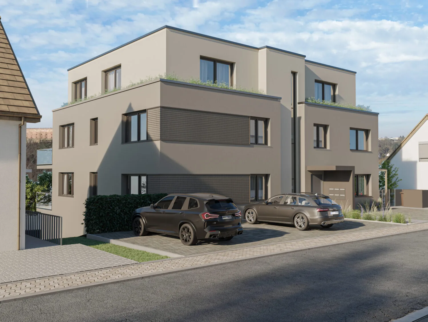 Übergabe eines Wohnungsschlüssels an Käufer